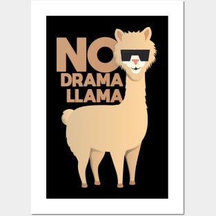 No Drama Llama - Hilarious Vector Illustration Of a Cool Llama Posters and Art